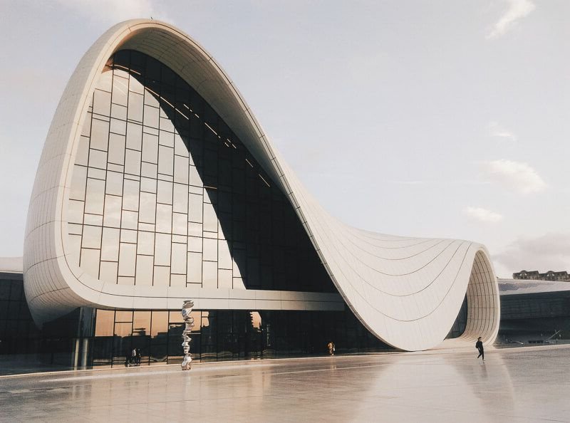 A modern building in Baku, Azerbaijan.
