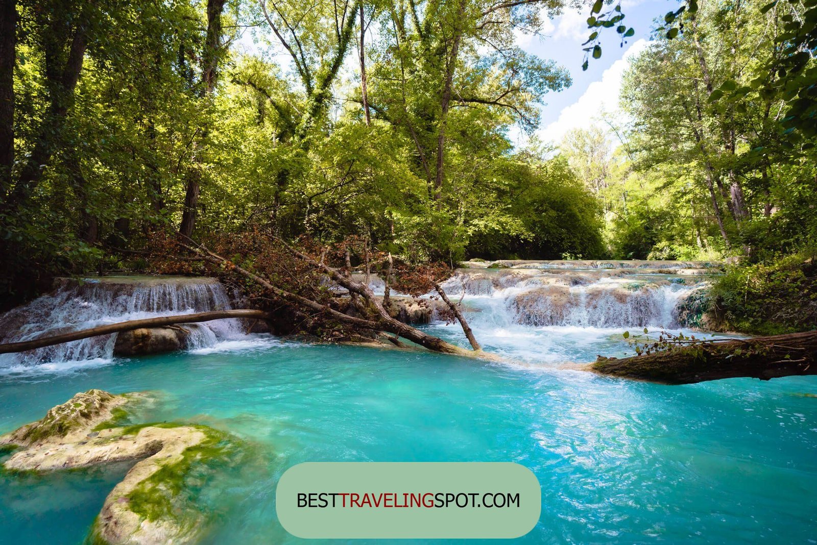 Elsa Trail waterfall tuscany italy