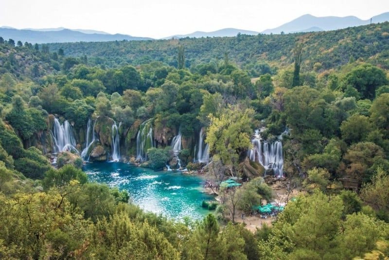 Visit Kravica Waterfall in Bosnia.
