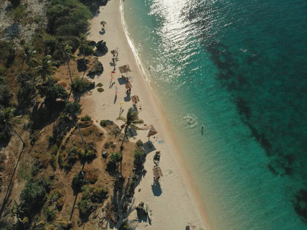 Aerial Photography Of Seashore