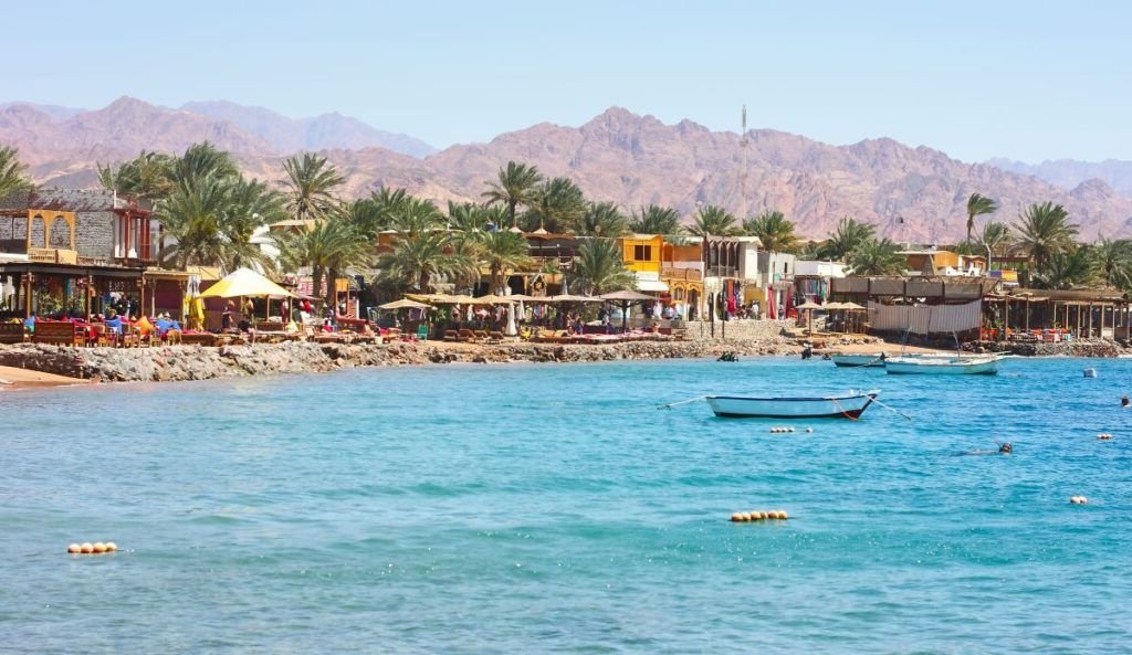 The shoreline of the sea in Egypt.