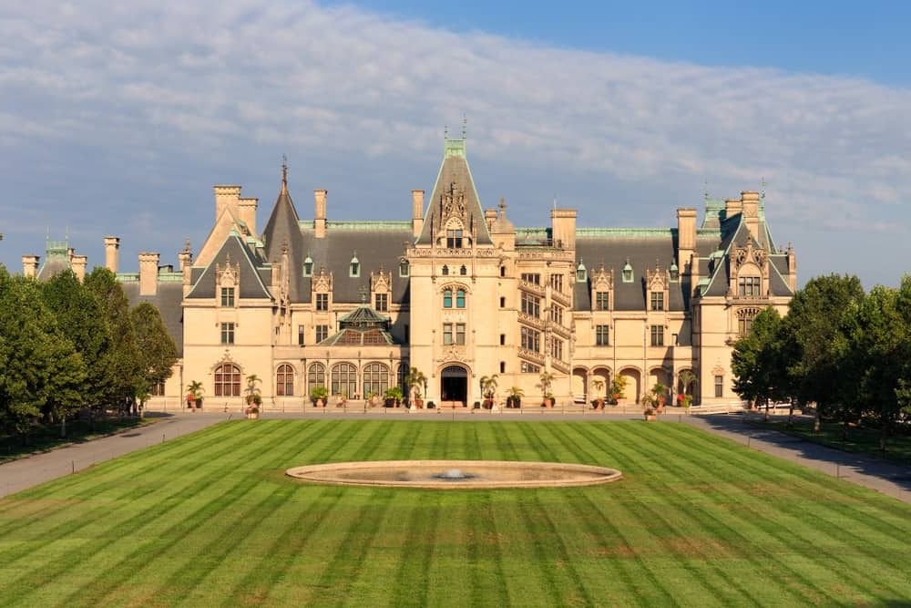 Exterior of Biltmore Estate, a grand American castle