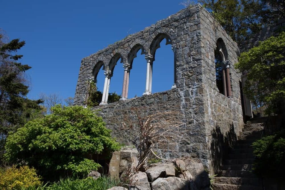 A scenic lookout from an Aerican castle in Massachusetts