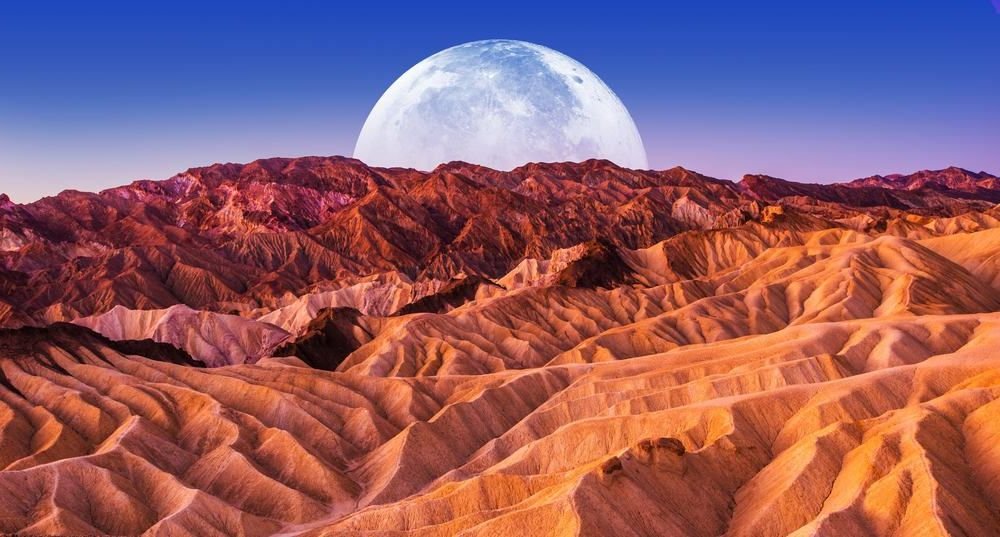 Death Valley with Moon