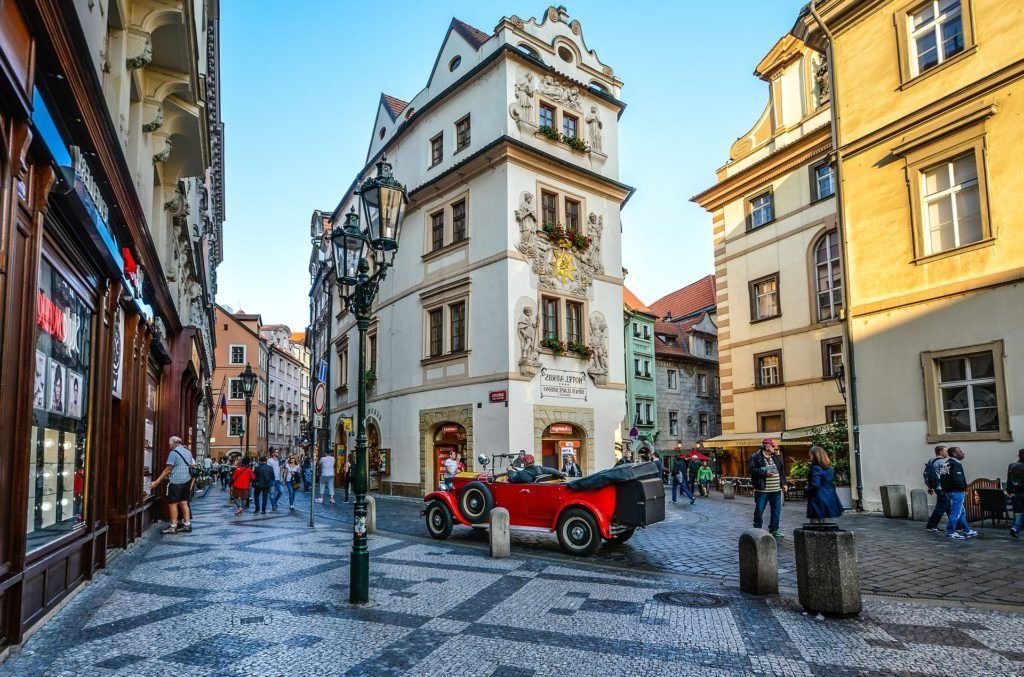 Prague streets in November
